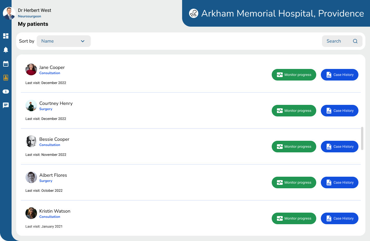 patients list